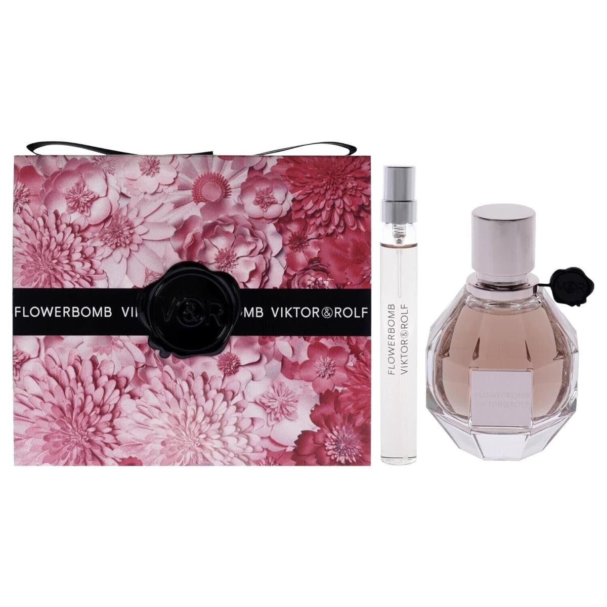 Flowerbomb by Viktor Rolf 2PC Travel Set - 1.7oz Edp Spray 0.34oz Edp Spray