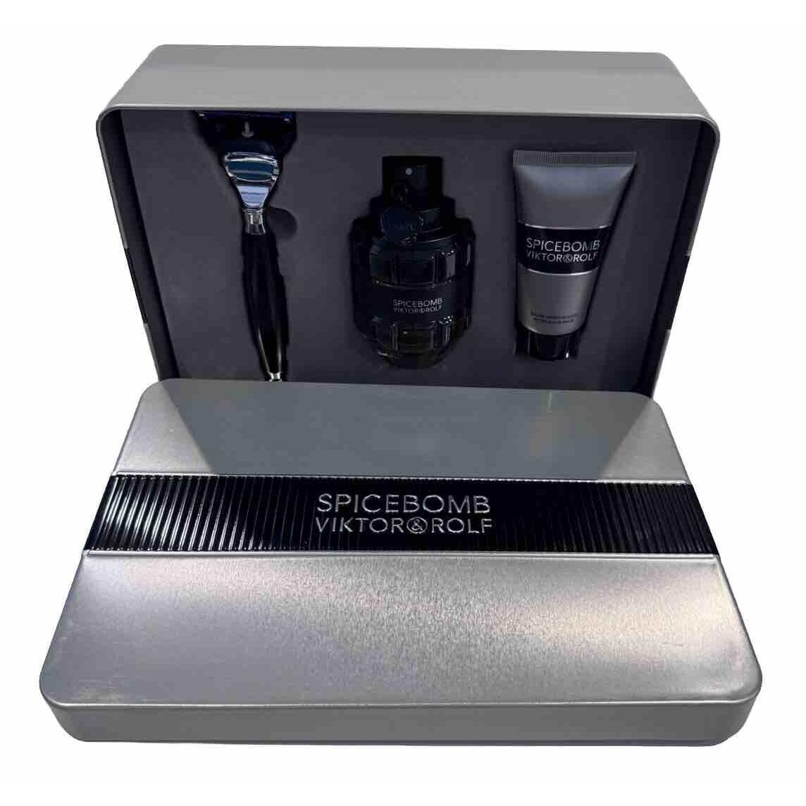 Spicebomb BY Viktor Rolf Men 3.0OZ EDT+1.7OZ A/s/balm+razor