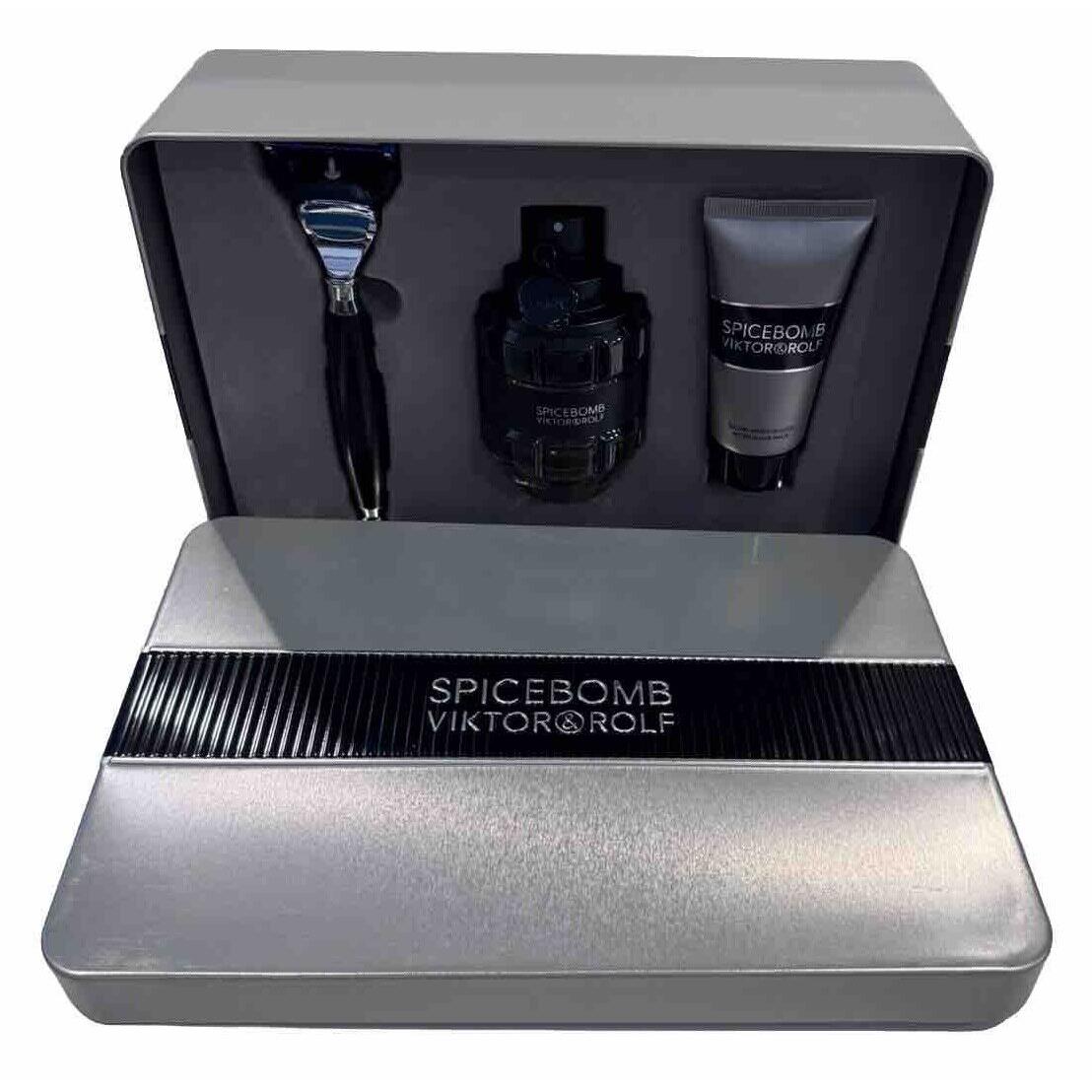 Spicebomb BY Viktor Rolf 3 Pieces Set For Men with 3.0 OZ Edt Spray