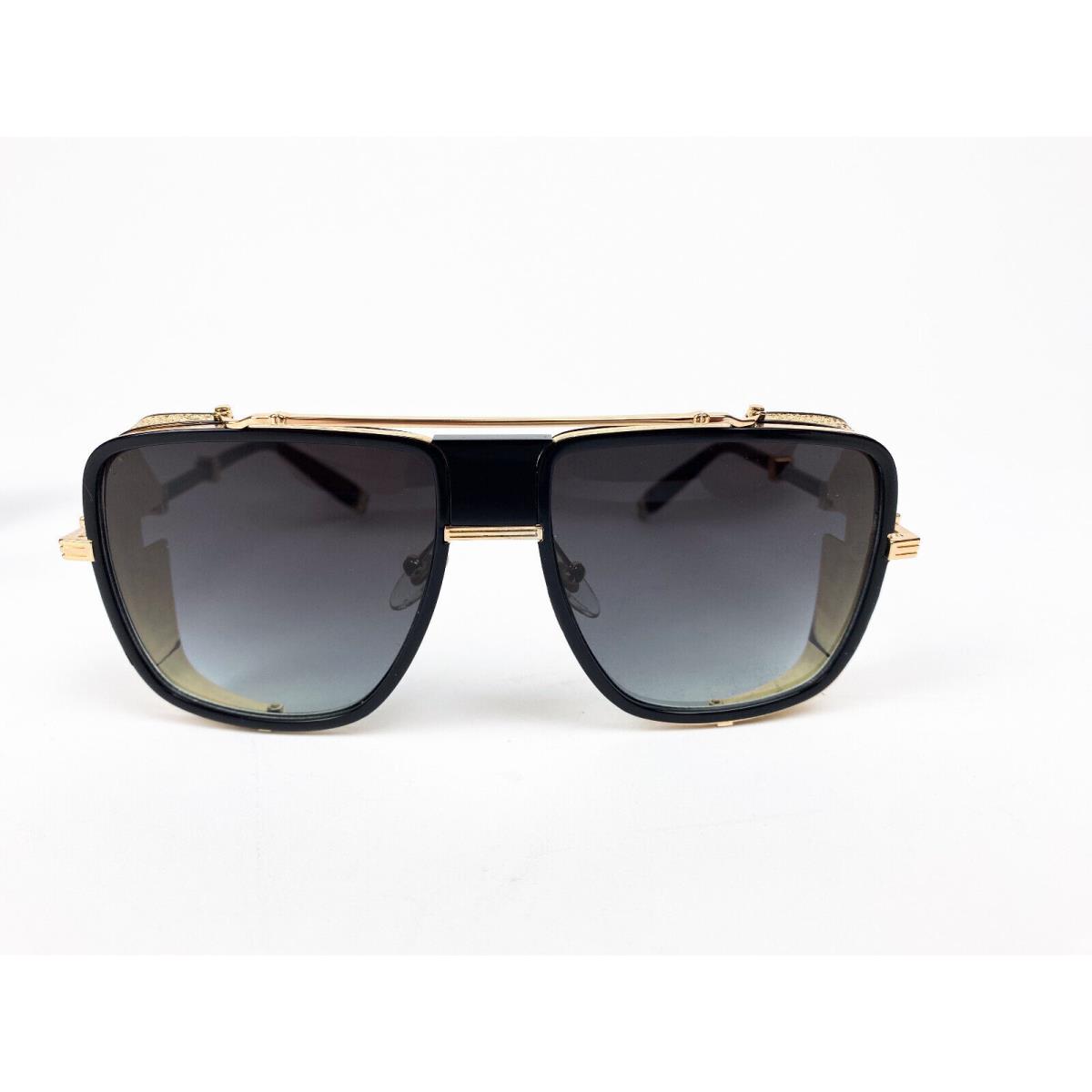 Balmain Akoni Sunglasses BPS-104 Bpld Brn Black Gold Brown Gray