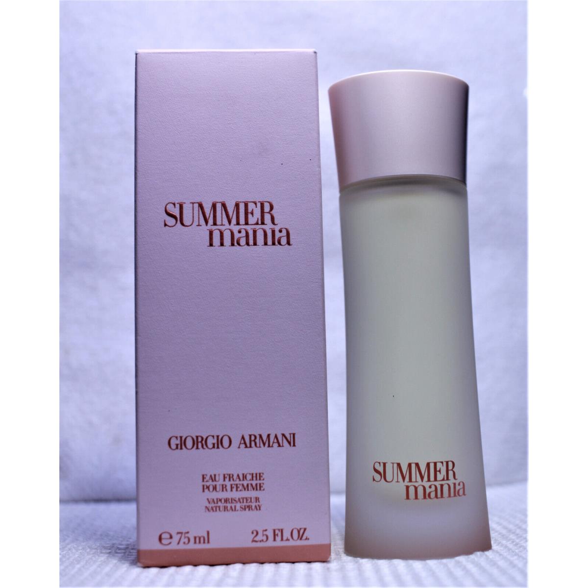 Summer Mania By Giorgio Armani 2.5oz Eau Fraiche Pour Femme True Photo