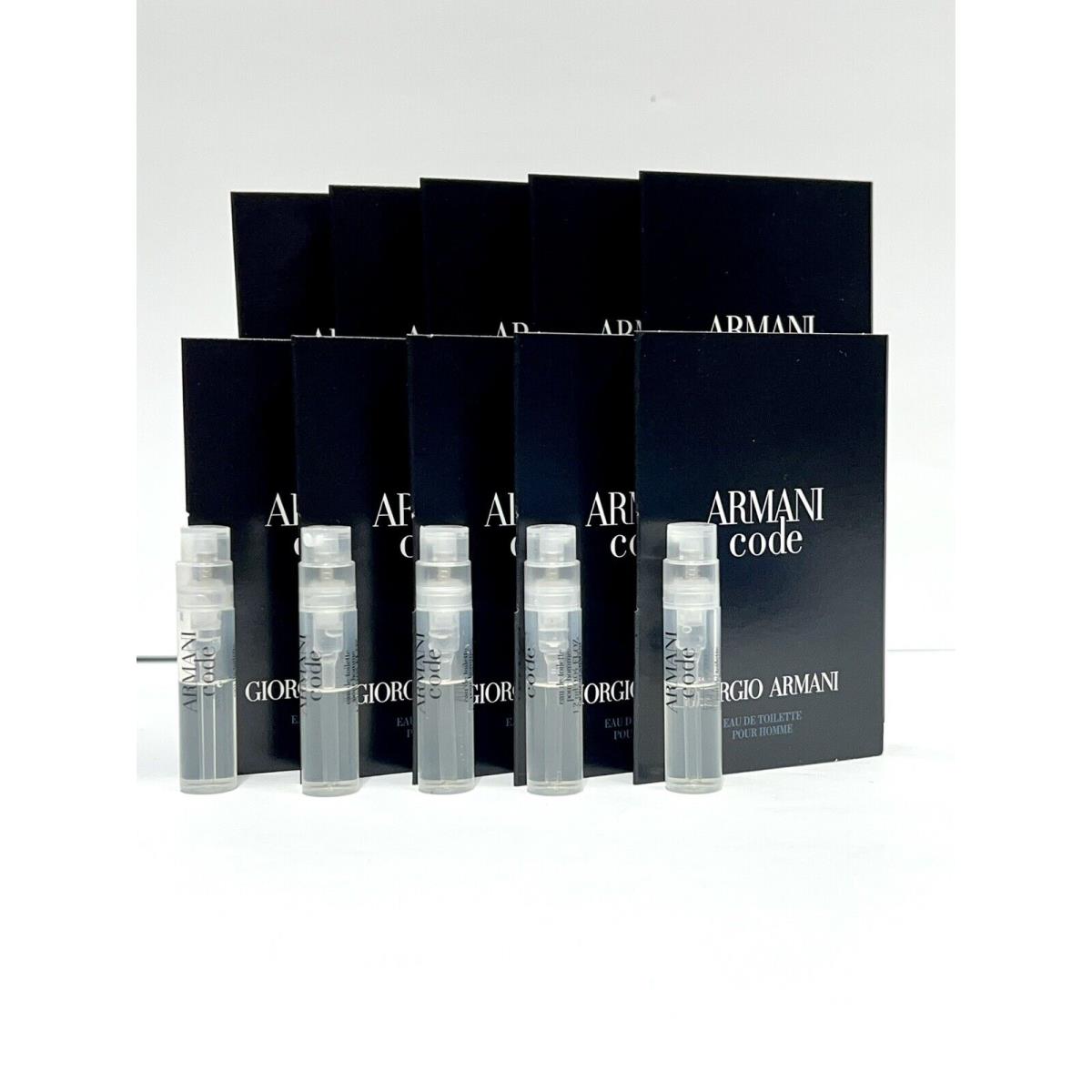 10pc Lot Armani Code Men by Giorgio Armani 1.2ml Edt Spray Sample Vial C90