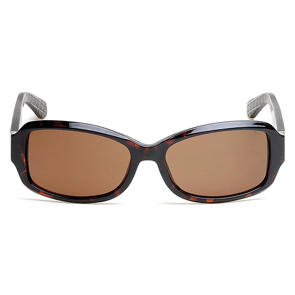 Guess GU7410 Sunglasses Dark Havana Brown Rectangle 55mm