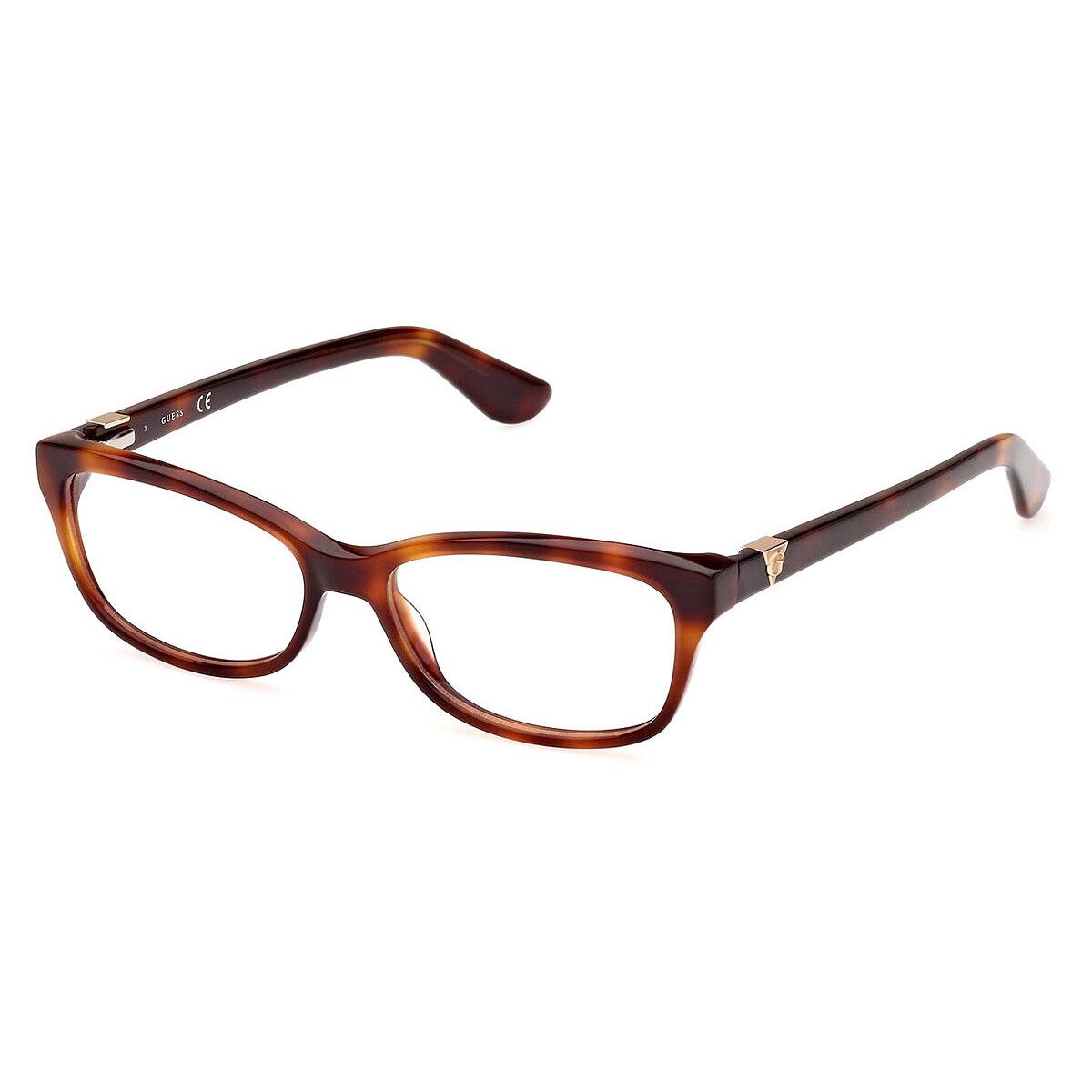 Guess GU2948 Eyeglasses Women Dark Havana Rectangle 50mm