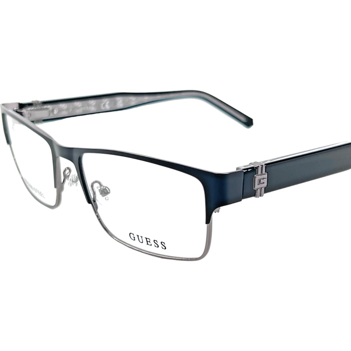 Guess GU50082 Mens Metal Eyeglass Frame 002 Matte Black 56-17 Stainless Steel