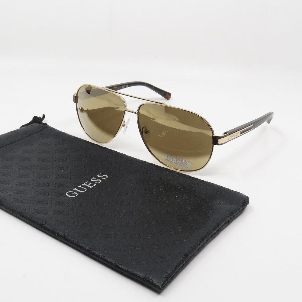 Guess Factory GF0247/S 32G Gold Metal/yellow Solid Aviator Men Sunglasses