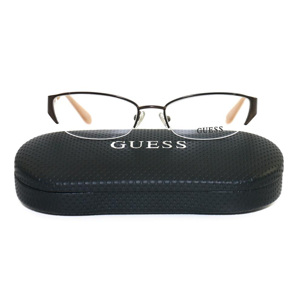 Guess Women GU2327 Brn Brown 52 17 135 Semi Rimless Cat Eye