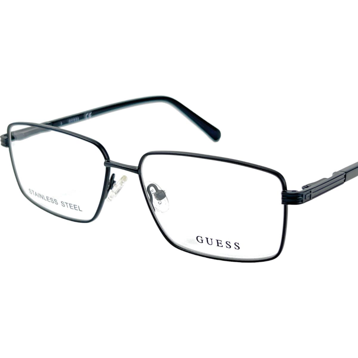 Guess GU50061 Mens Metal Eyeglass Frame 002 Matte Black 54-15 Stainless Steel