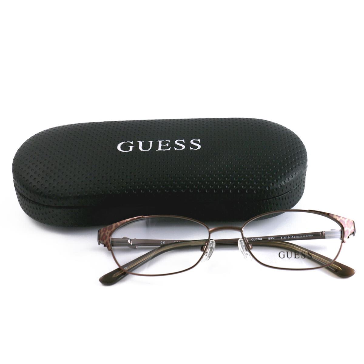 Guess Women GU 2301 Brn Brown 51 16 135 Full Rim Oval