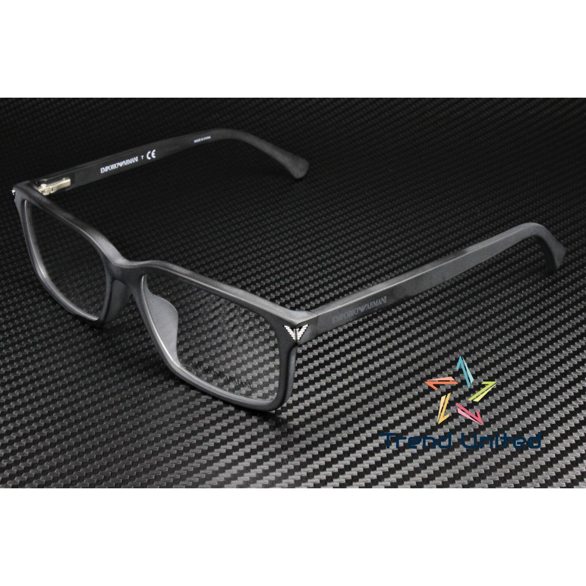 Emporio Armani EA3072F 5042 Matte Black Demo Lens 56 mm Men`s Eyeglasses