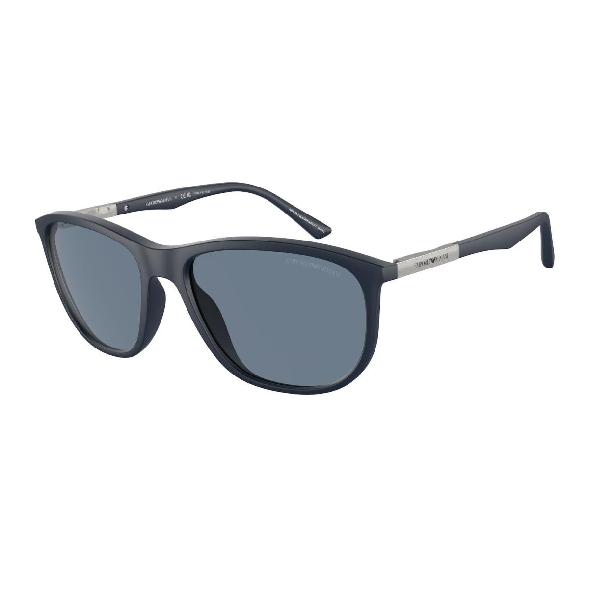 Emporio Armani EA4201 50882V Matte Blue Dark Blue Polarized 58mm Mens Sunglasses