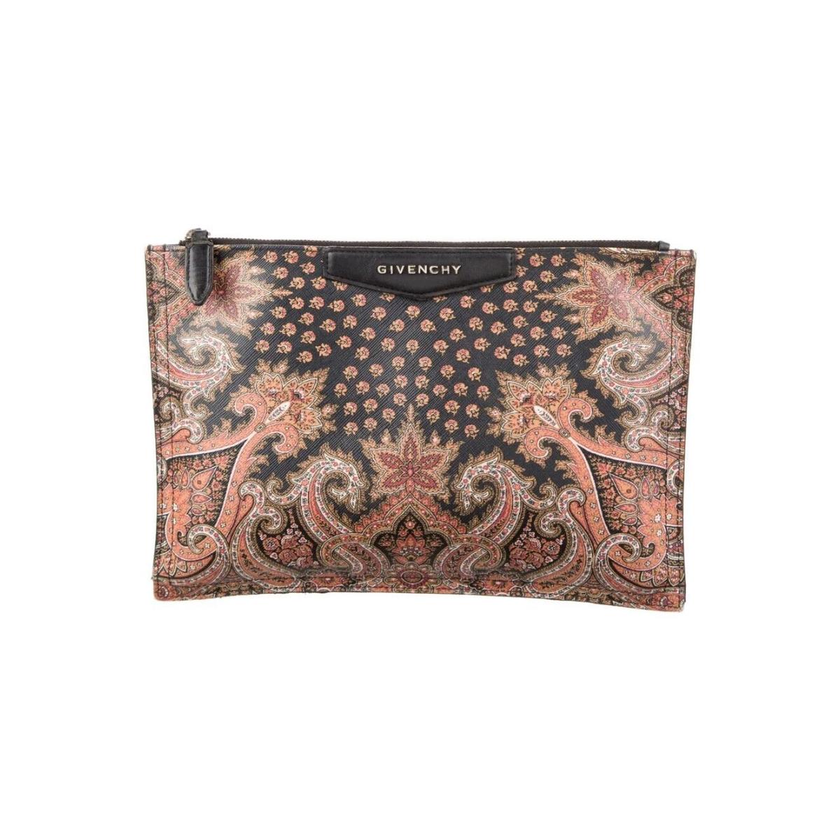 Givenchy Antigona Paisley Print Zipper Clutch Pouch Pouchette Bag