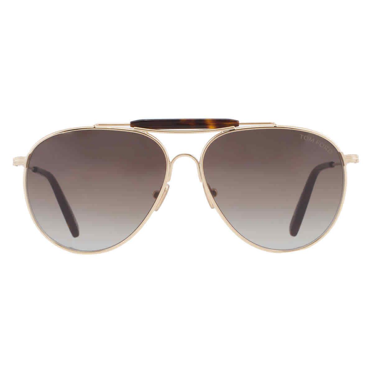 Tom Ford Raphael Gradient Brown Pilot Men`s Sunglasses FT0995 32F 59