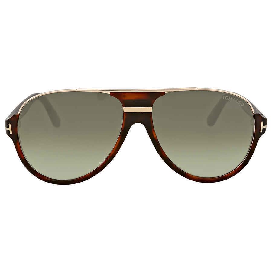 Tom Ford Dimitry Gradient Green Pilot Men`s Sunglasses FT0334 56K 59