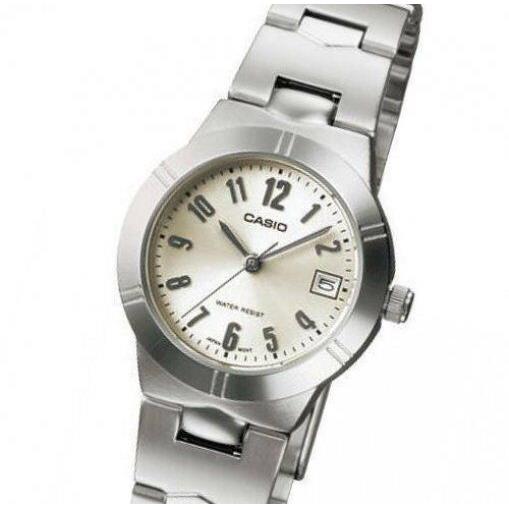 Casio LTP-1241D-7A2 White Analog Womens Watch Date LTP-1241 Stainless Steel