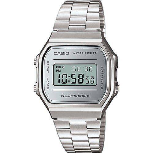 Casio A168WEM-7 Vintage Iconic Silver Retro Vintage