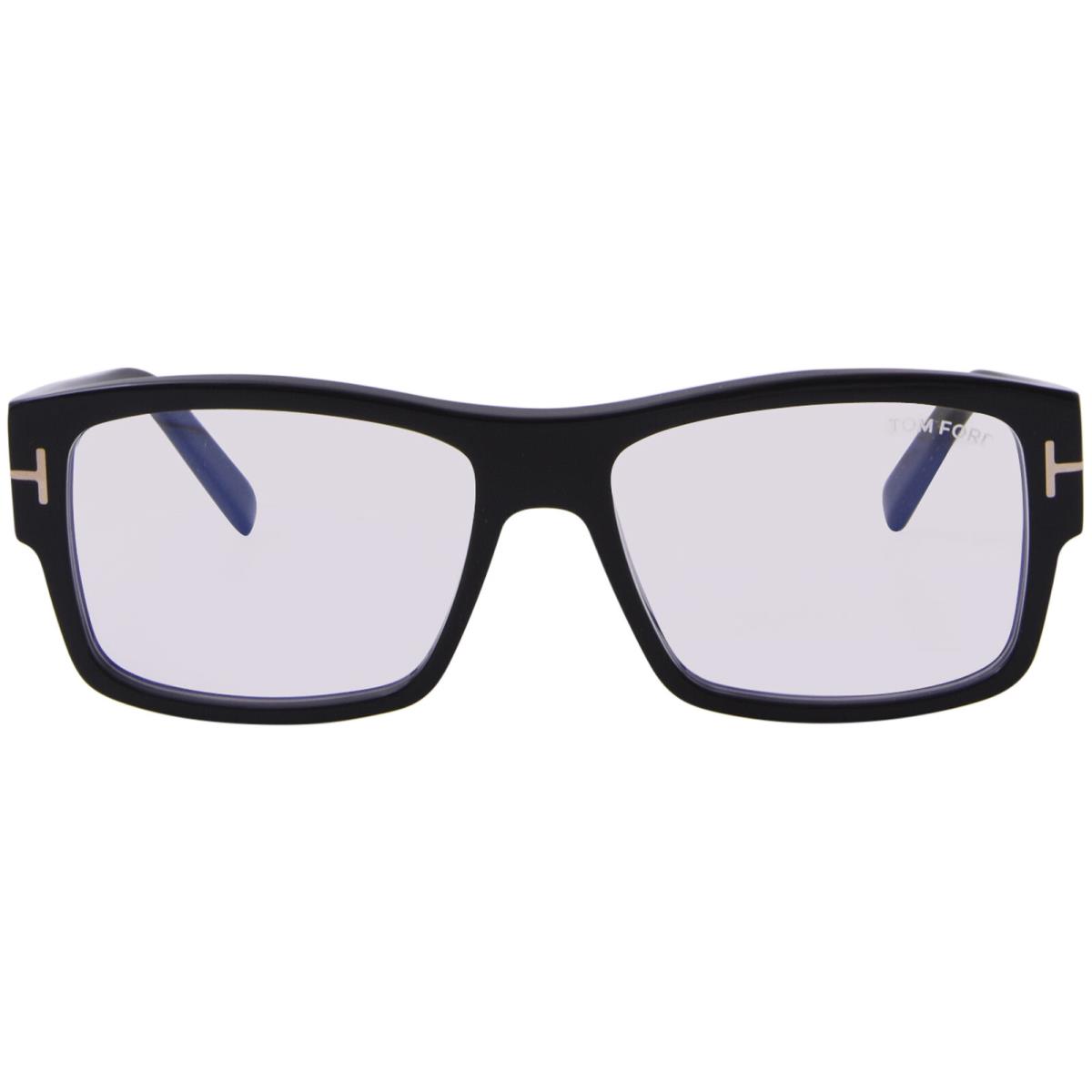 Tom Ford FT5941-B 001 Eyeglasses Frame Shiny Black/blue Block Full Rim 55mm