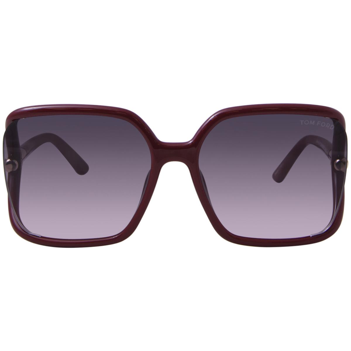 Tom Ford FT1089 75B Sunglasses Women`s Shiny Fuxia/smoke Gradient 60mm