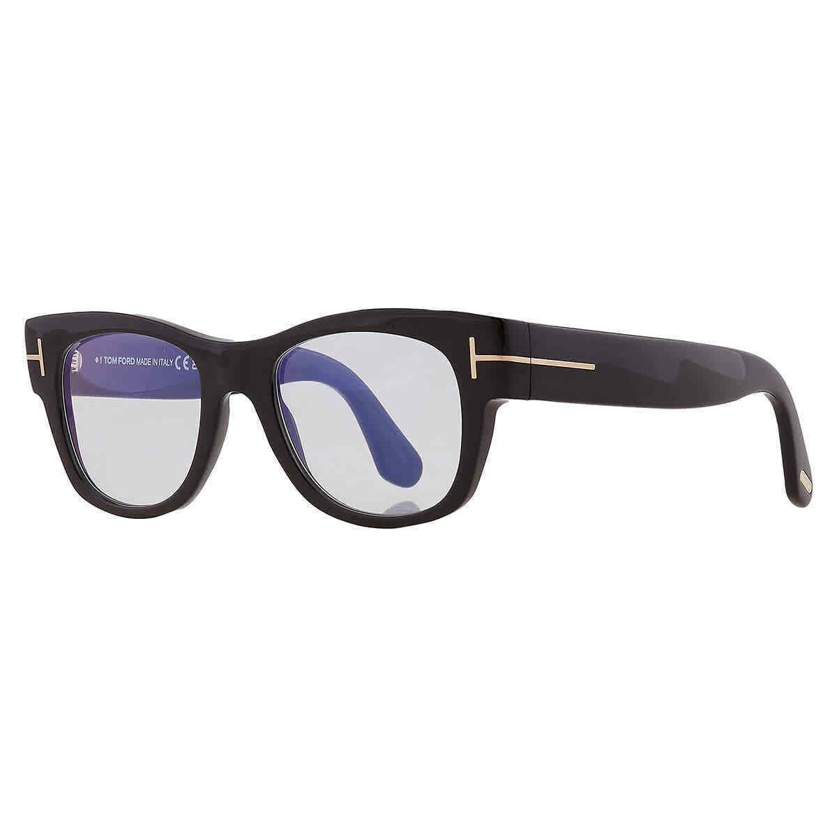 Tom Ford Blue Light Block Square Men`s Eyeglasses FT5040-B 001 52 FT5040-B 001