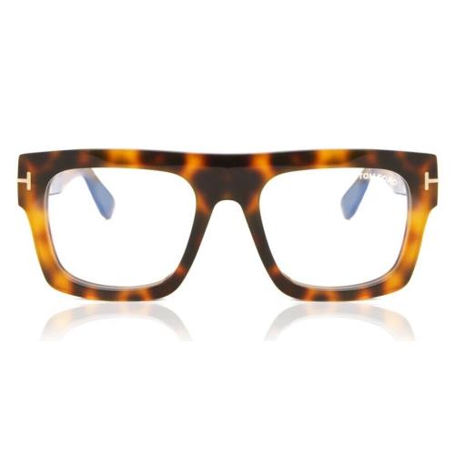 Tom Ford Fausto FT 5634 B 056 Blue Block Dark Havana Eyeglasses