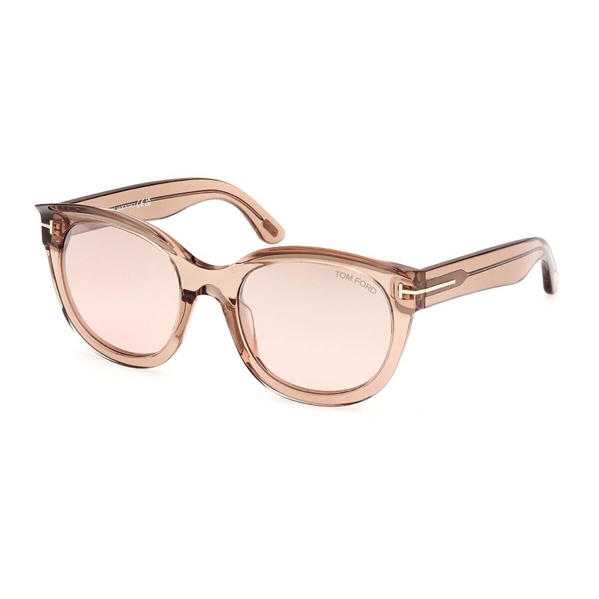 Tom Ford FT1114-45G-54 Shiny Light Brown Sunglasses