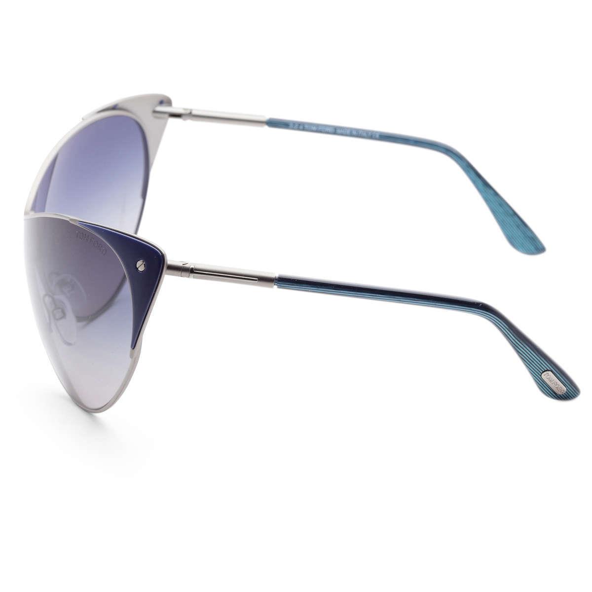 Tom Ford Women`s Vanda Blue Gradient Cat Eye Sunglasses NO Case