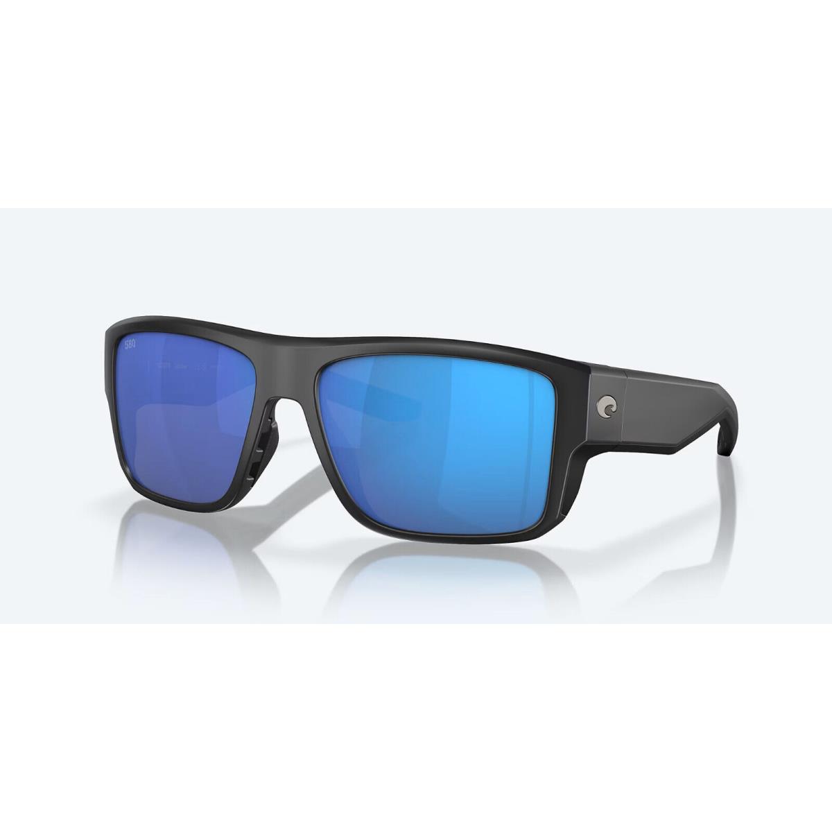 Costa Taxman Sunglasses - Polarized - Matte Black W/blue Mirror 580G