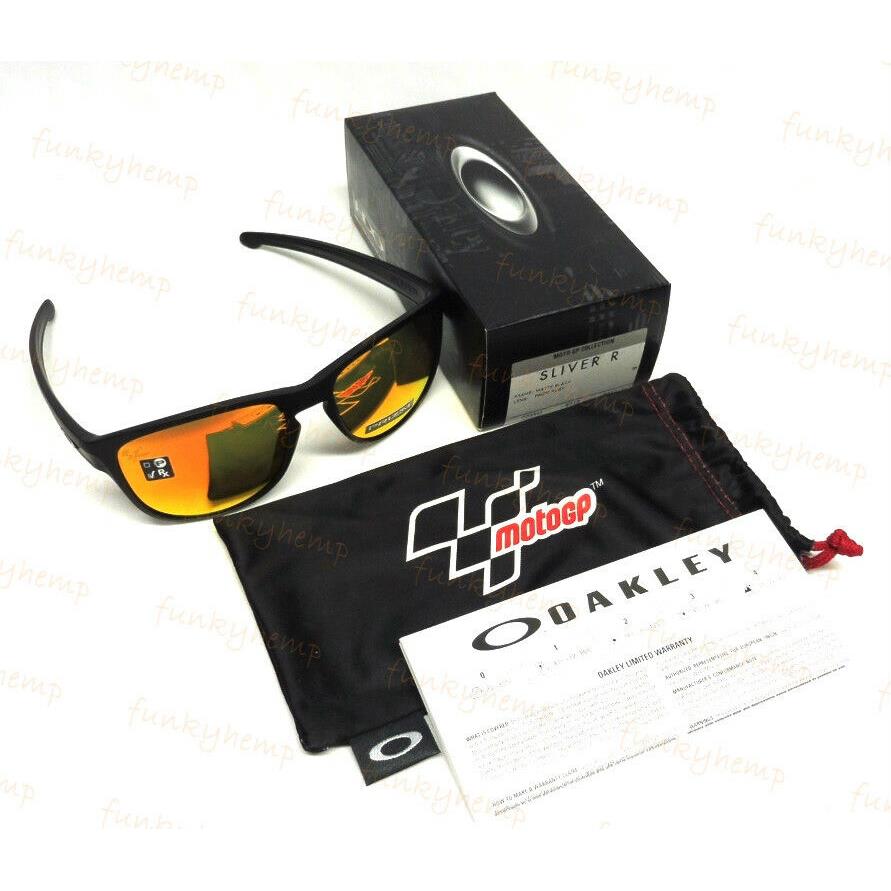 Oakley Moto GP Collectiion Silver R Matte Black/prizm Ruby Sunglasses oo9342 - Frame: Black, Lens: