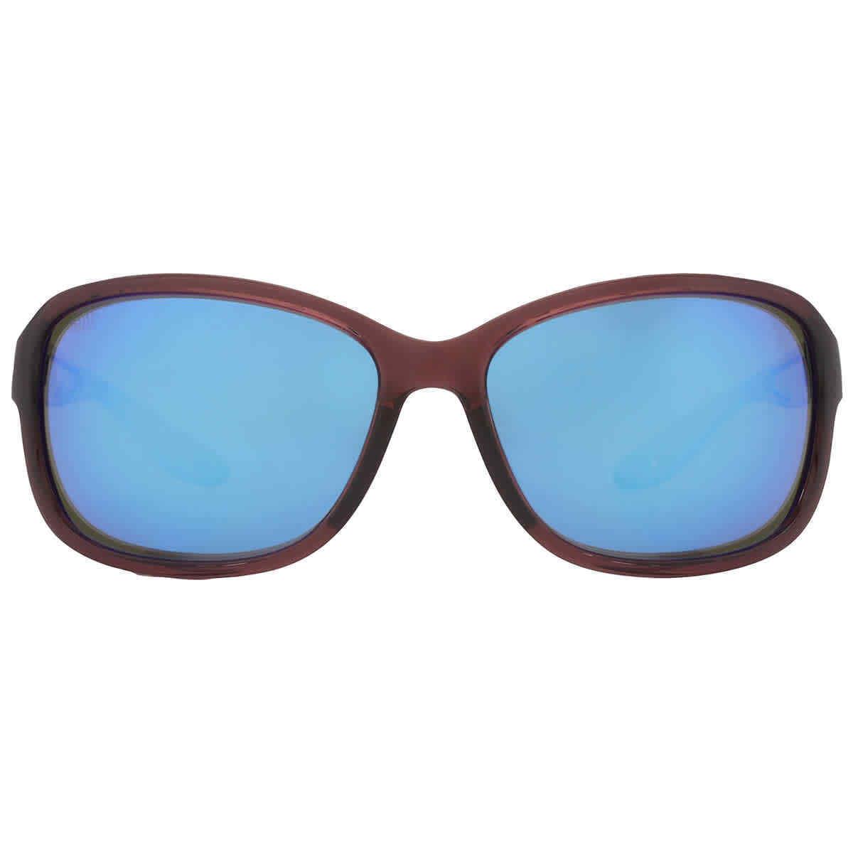 Costa Del Mar Seadrift Blue Mirror Polarized Glass Rectangular Ladies