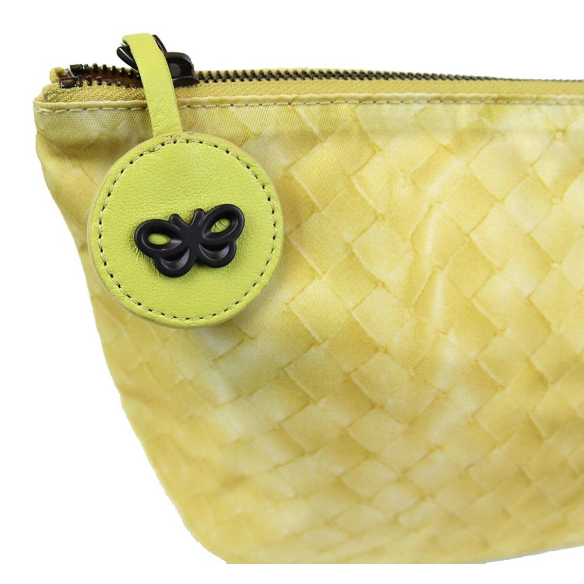 Bottega Veneta Women`s Yellow Nylon Intrecciolusion Cosmetic Bag