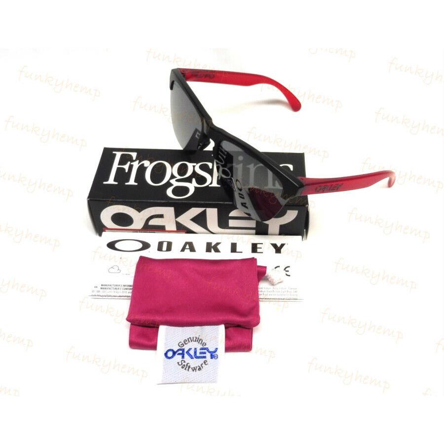 Oakley Frogskins Lite Matte Black Trans Red/prizm Black Iridium Sunglasses - Frame: Matte Black Trans Red, Lens: Prizm Black Iridium