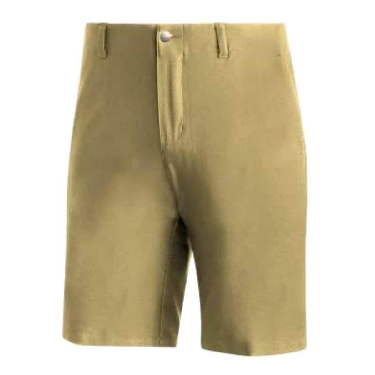 Adidas Men`s Ultimate 3-Stripe Competition Moisture-wicking Golf Shorts - Khaki