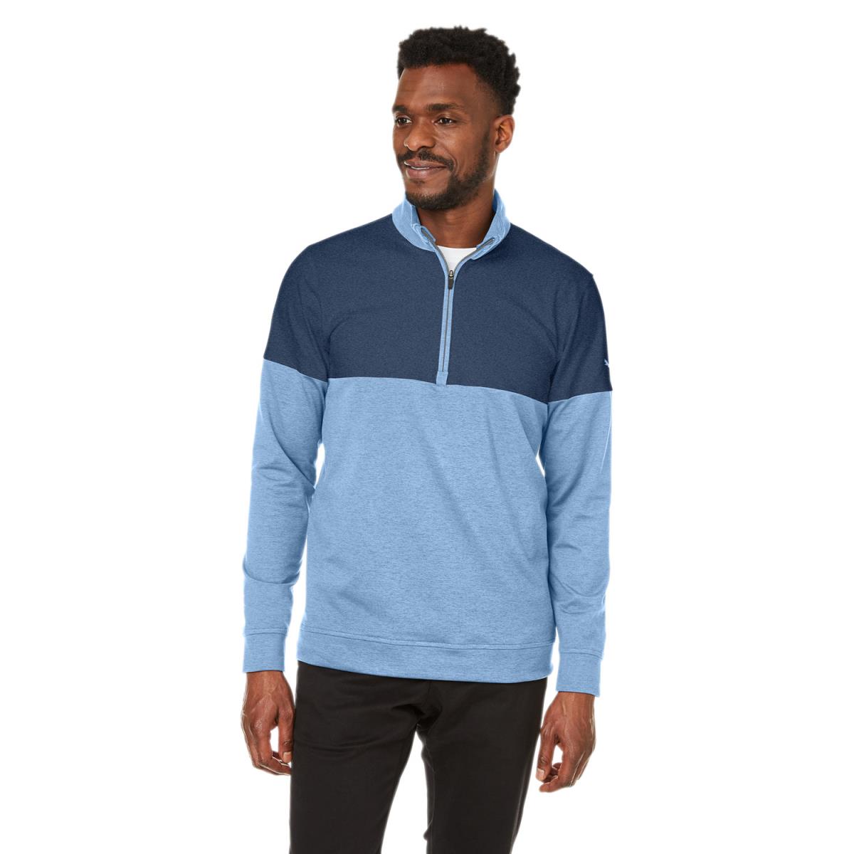 Puma Golf Men`s Cloudspun Warm Up Quarter-zip - BLU BELL