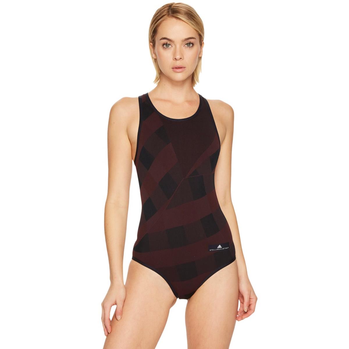 Adidas by Stella Mccartney L16832 Burgundy Train Seamless Bodysuit Size XS