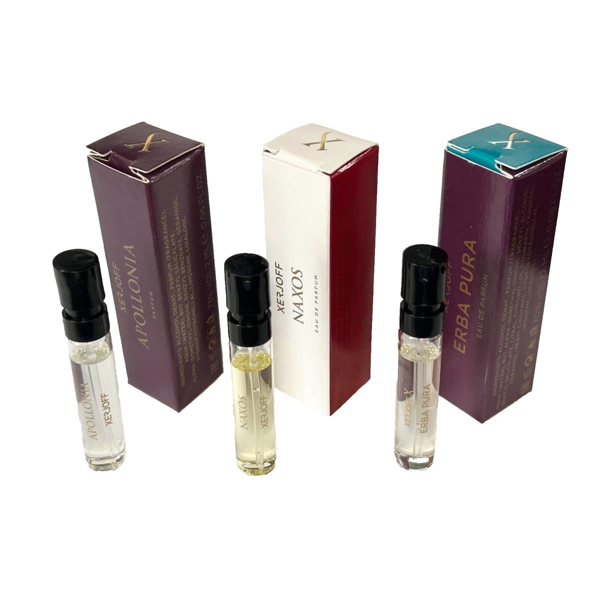 Xerjoff Apollonia Parfume Naxos Erba Pura Edp Discovery Set 3x2 ml/0.07 fl oz