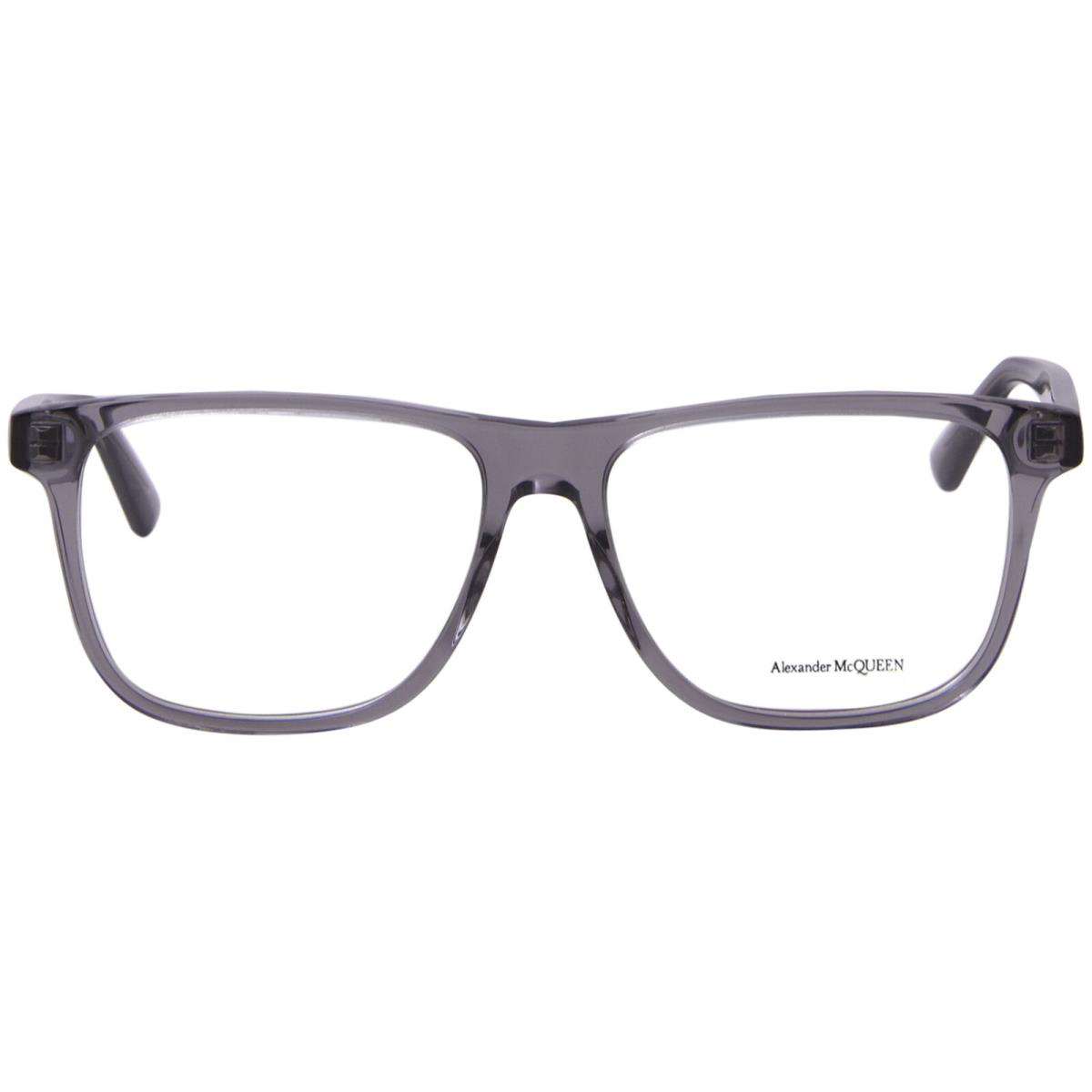 Alexander Mcqueen AM0463O 003 Eyeglasses Men`s Grey Full Rim Square Shape 56mm