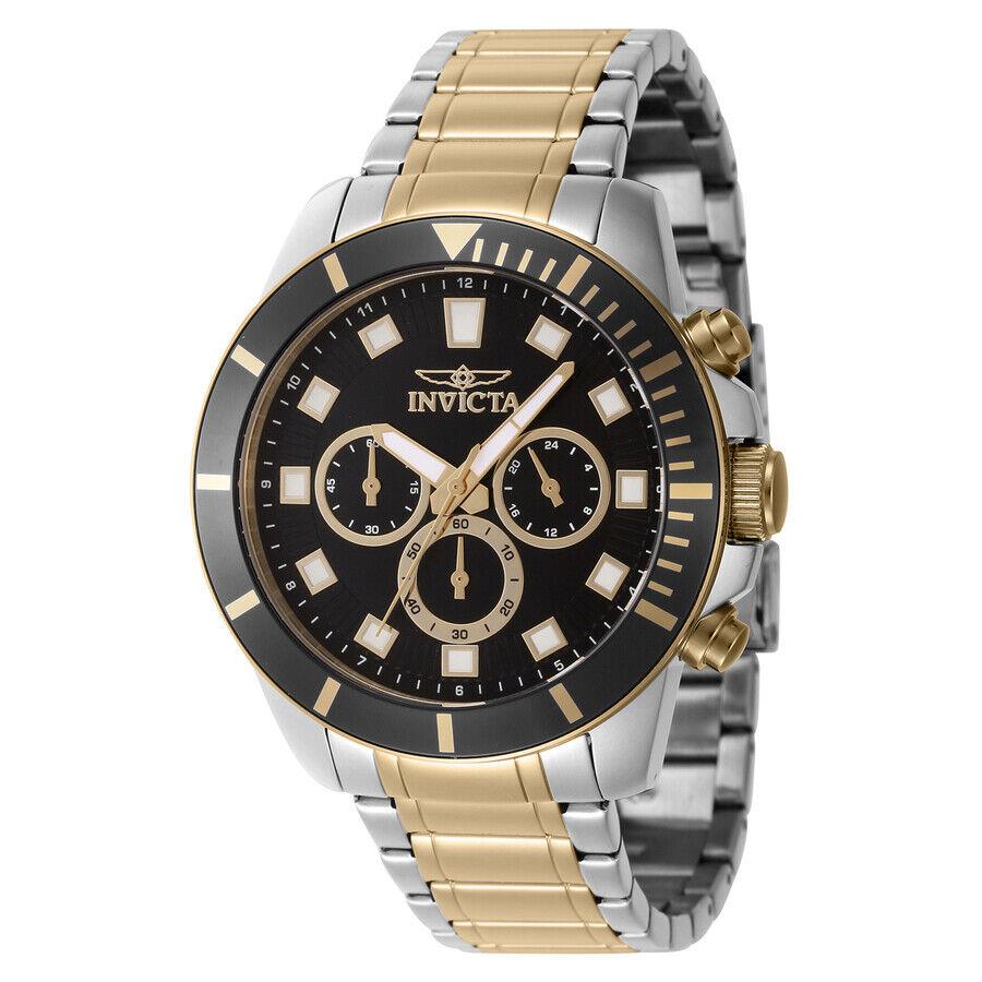 Invicta Pro Diver Chronograph Gmt Quartz Black Dial Men`s Watch 46046
