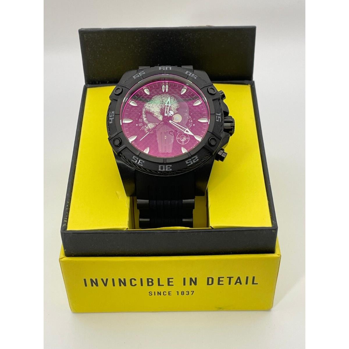 Invicta 41244 Marvel Mens Black Tinted Crystal Japan Chronograph Wristwatch