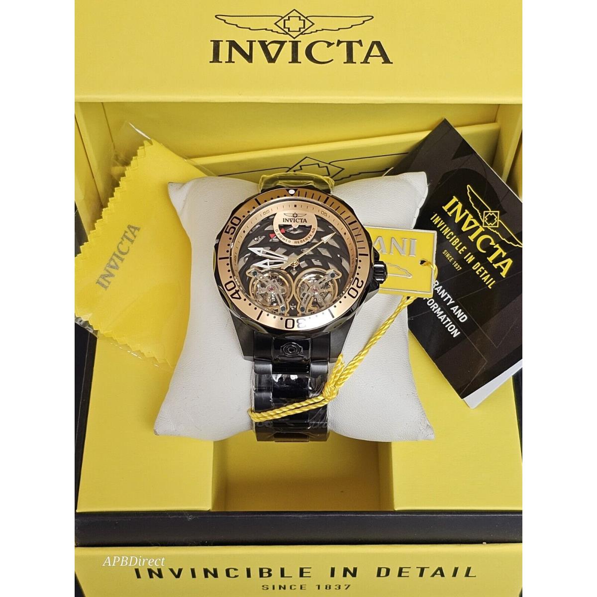 Invicta Grand Diver - Double Open Heart Power Reserve Automatic Gold Mens Watch