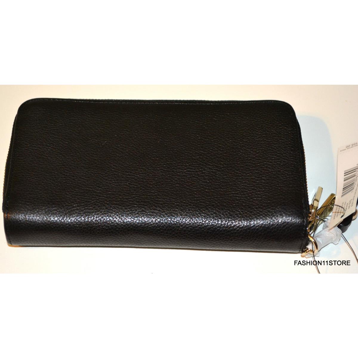 Dkny Slgs Luster Leather Classics Wallet Purse Black 741123112