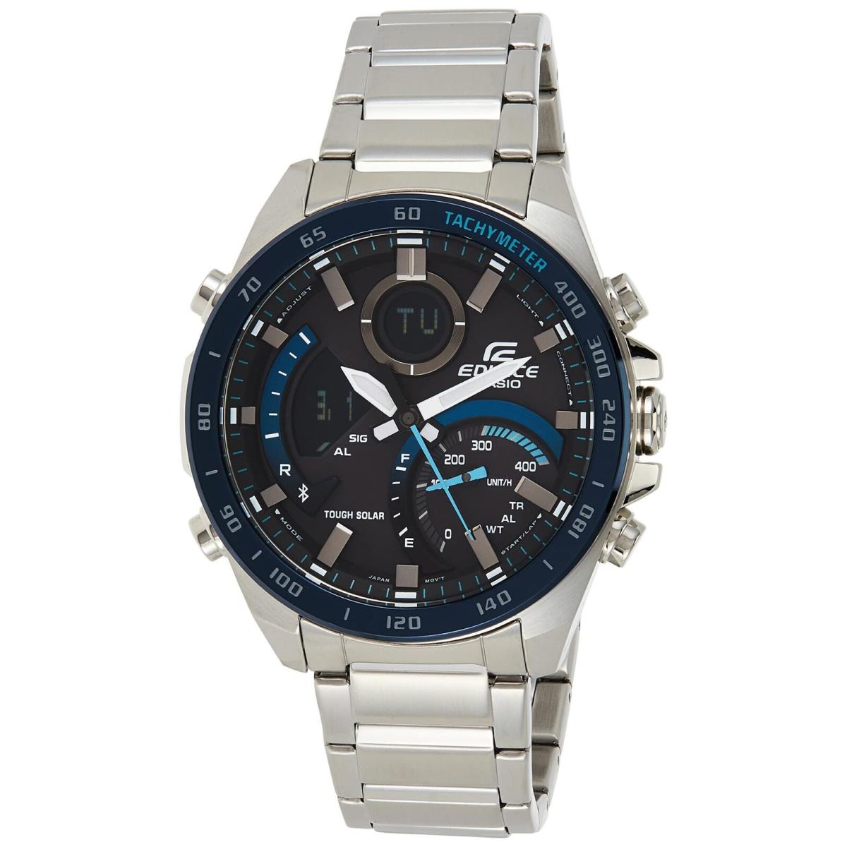 Edifice Casio Tough Solar ECB-900DB-1B Chronograph Black Blue Watch