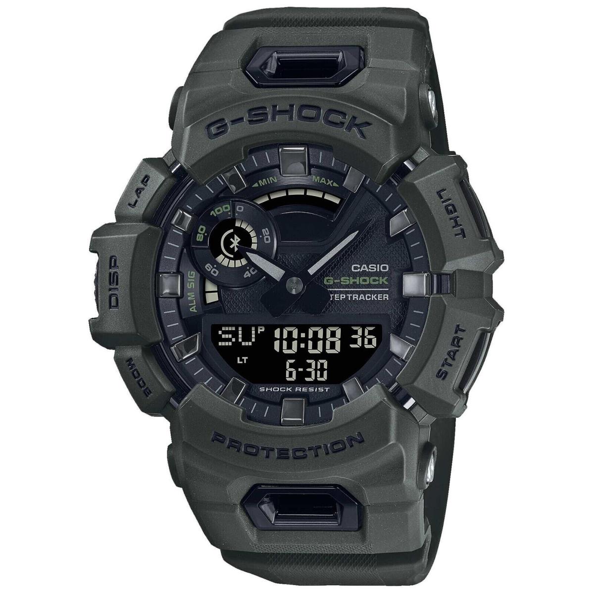 Casio G-shock G-squad Bluetooth Dark Green Resin Band Watch GBA900UU-3A