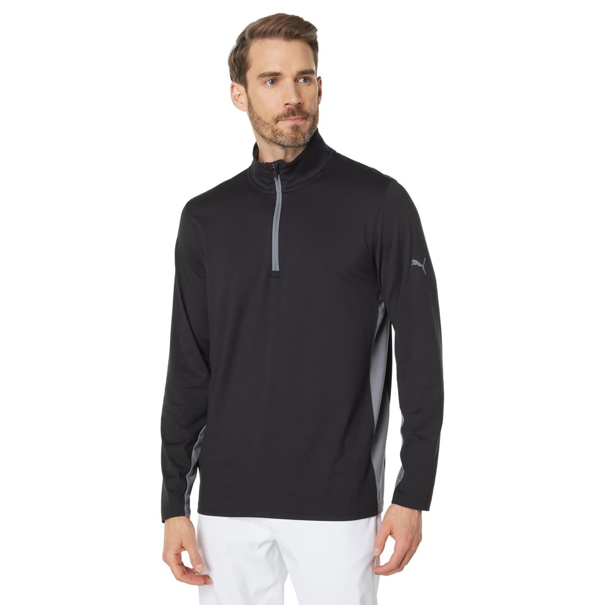 Man`s Shirts Tops Puma Golf Gamer 1/4 Zip Puma  Black