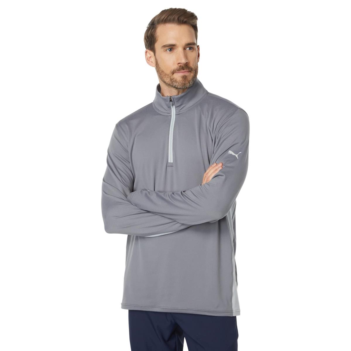 Man`s Shirts Tops Puma Golf Gamer 1/4 Zip Quiet Shade