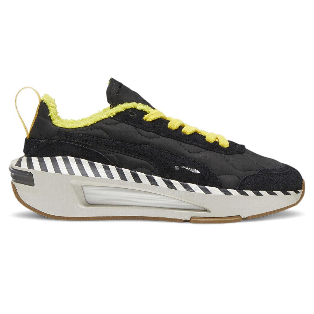 Puma Ferrari Style Ultimate Nitro Q Lace Up Trail Running Mens Black Off White - Black, Off White