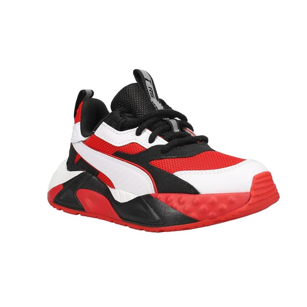 Puma Big Kids` Rs-trck Super Lace Up Sneakers Black/red 391578-01 h - Black/Red