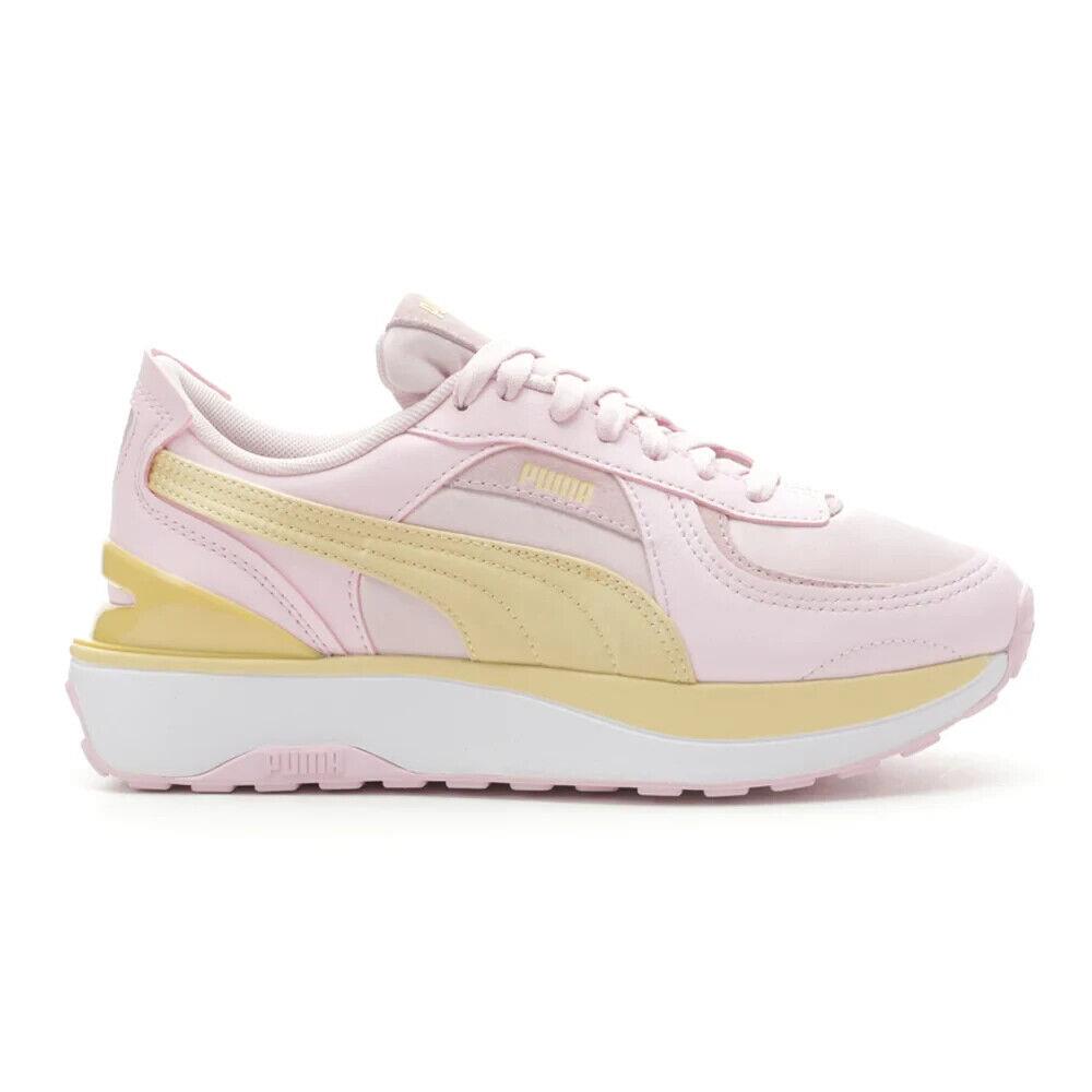 Puma Cruise Rider Nu Satin Lace Up Gold Pink Womens Size 9 - Gold & Pink