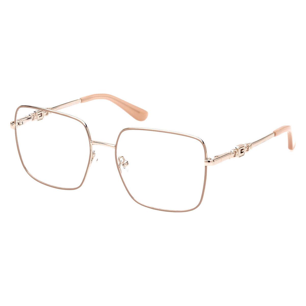 Guess GU2953 Eyeglasses Women Beige/other Square 53mm