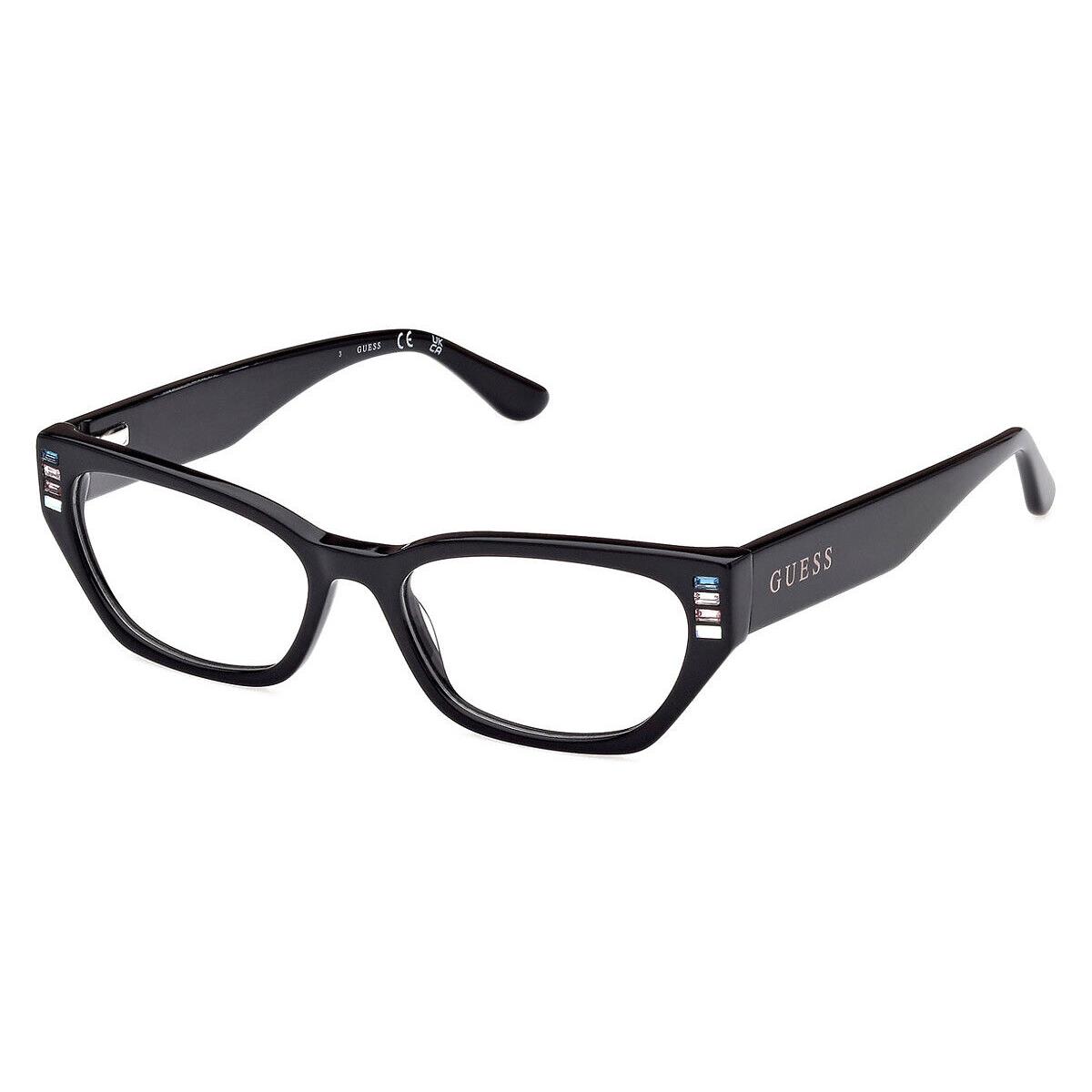 Guess GU2967 Eyeglasses Women Shiny Black 51mm