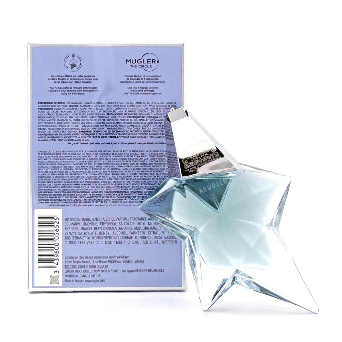 Angel by Thierry Mugler 0.8 Oz. Edp Spray Refillable Star For Women